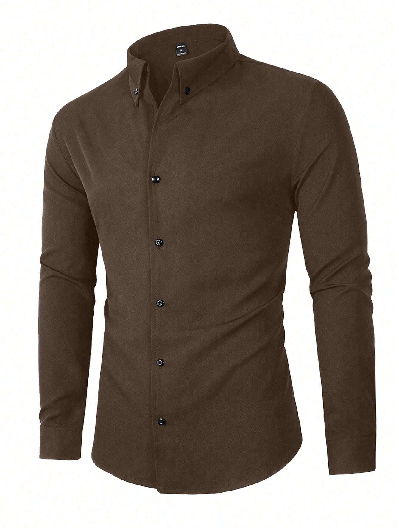 Manfinity Men Solid Button up Shirt