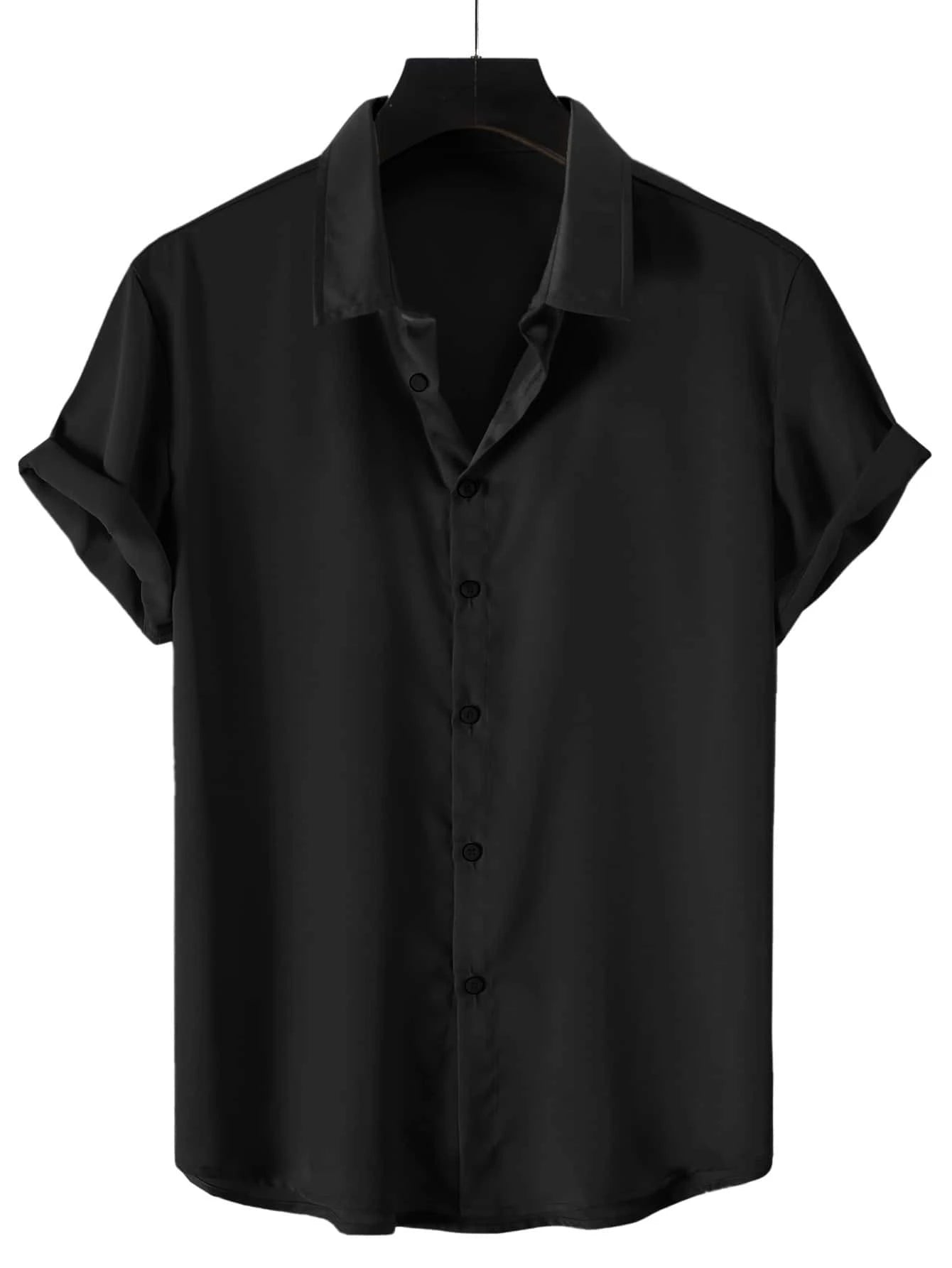 Manfinity Homme Men Button through Solid Shirt