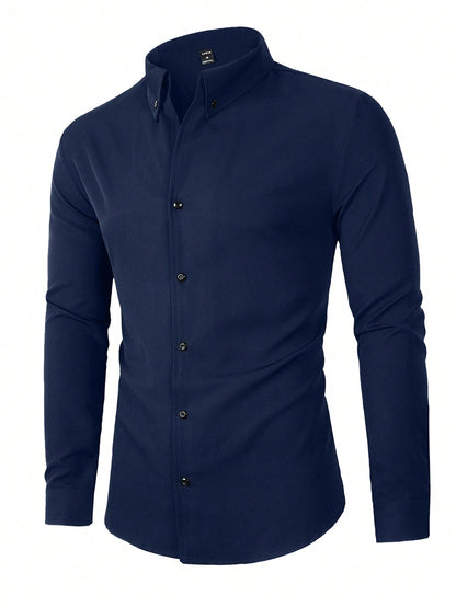 Manfinity Men Solid Button up Shirt