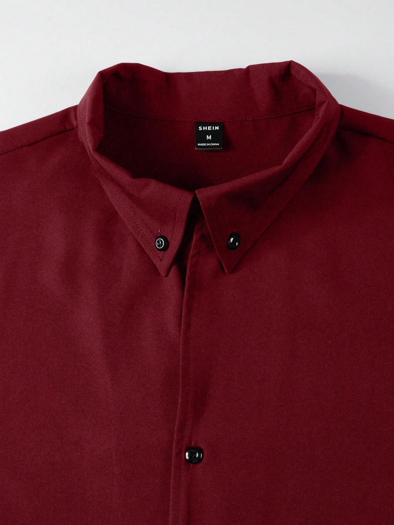 Manfinity Men Solid Button up Shirt